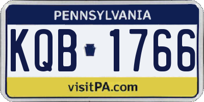 PA license plate KQB1766