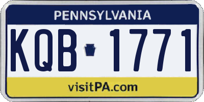PA license plate KQB1771
