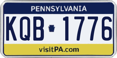 PA license plate KQB1776