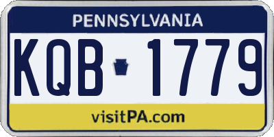 PA license plate KQB1779