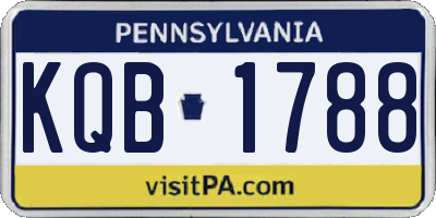 PA license plate KQB1788