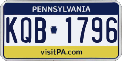 PA license plate KQB1796