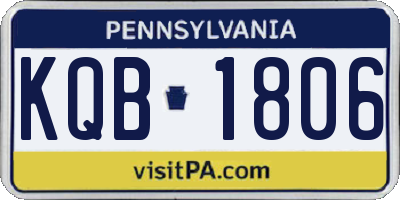 PA license plate KQB1806