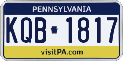 PA license plate KQB1817