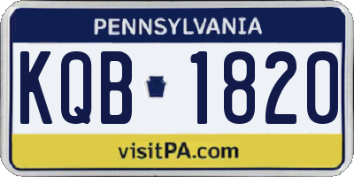 PA license plate KQB1820