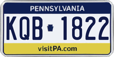 PA license plate KQB1822