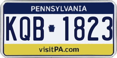 PA license plate KQB1823