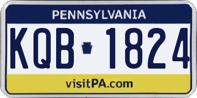 PA license plate KQB1824