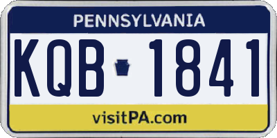 PA license plate KQB1841