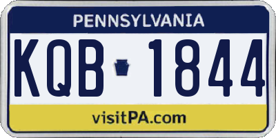 PA license plate KQB1844