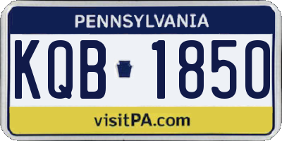 PA license plate KQB1850