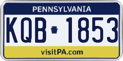PA license plate KQB1853