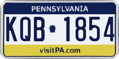 PA license plate KQB1854