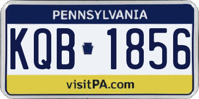 PA license plate KQB1856