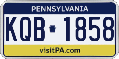 PA license plate KQB1858