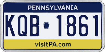 PA license plate KQB1861