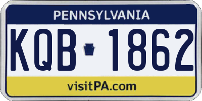 PA license plate KQB1862