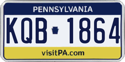 PA license plate KQB1864