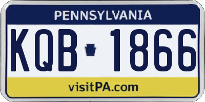 PA license plate KQB1866