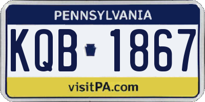 PA license plate KQB1867