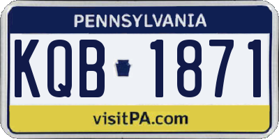 PA license plate KQB1871