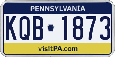 PA license plate KQB1873