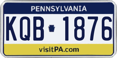 PA license plate KQB1876