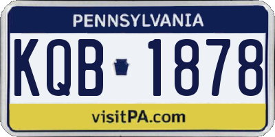 PA license plate KQB1878