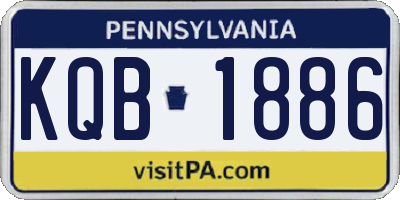 PA license plate KQB1886