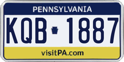 PA license plate KQB1887