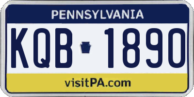 PA license plate KQB1890