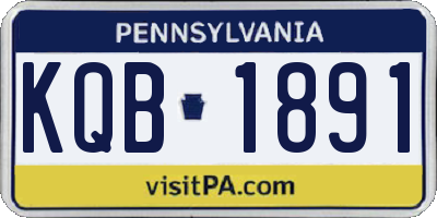 PA license plate KQB1891