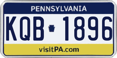 PA license plate KQB1896
