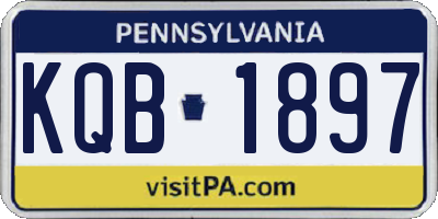 PA license plate KQB1897