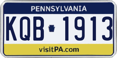PA license plate KQB1913