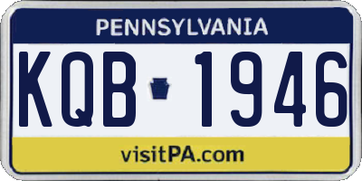 PA license plate KQB1946