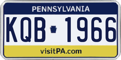 PA license plate KQB1966