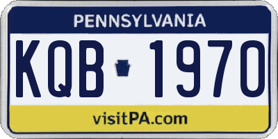 PA license plate KQB1970