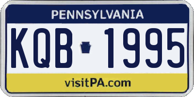 PA license plate KQB1995