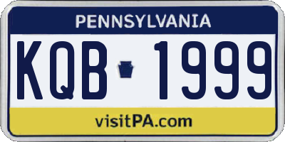 PA license plate KQB1999