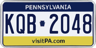 PA license plate KQB2048