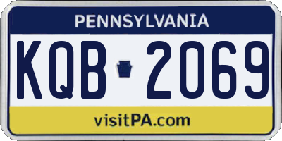 PA license plate KQB2069