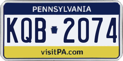 PA license plate KQB2074