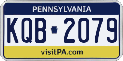 PA license plate KQB2079