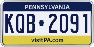PA license plate KQB2091