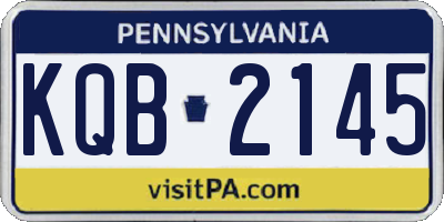 PA license plate KQB2145