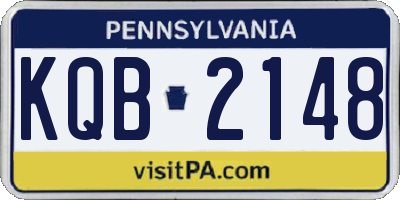 PA license plate KQB2148