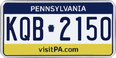 PA license plate KQB2150