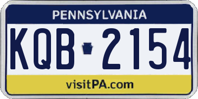 PA license plate KQB2154