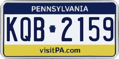 PA license plate KQB2159
